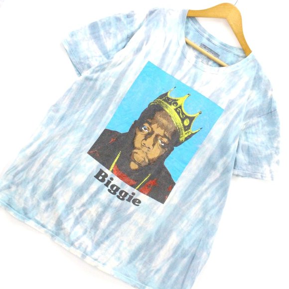 The Notorious B.I.G Tie Dye T-Shirt Men's Multicolor Short Sleeve Biggie Graphic - Picture 2 of 8